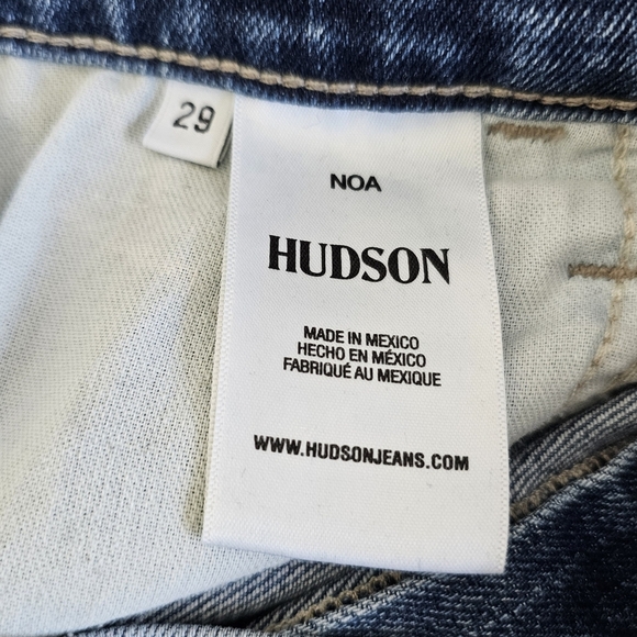 Hudson Jeans Noa Mid Rise Ankle Crop Straight Jeans Rhoda medium wash size 29 - Picture 7 of 14